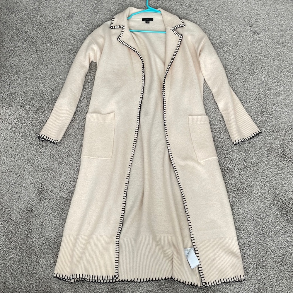 NWOT J. Crew Merino Wool Alpaca Cardigan Coat XS/S